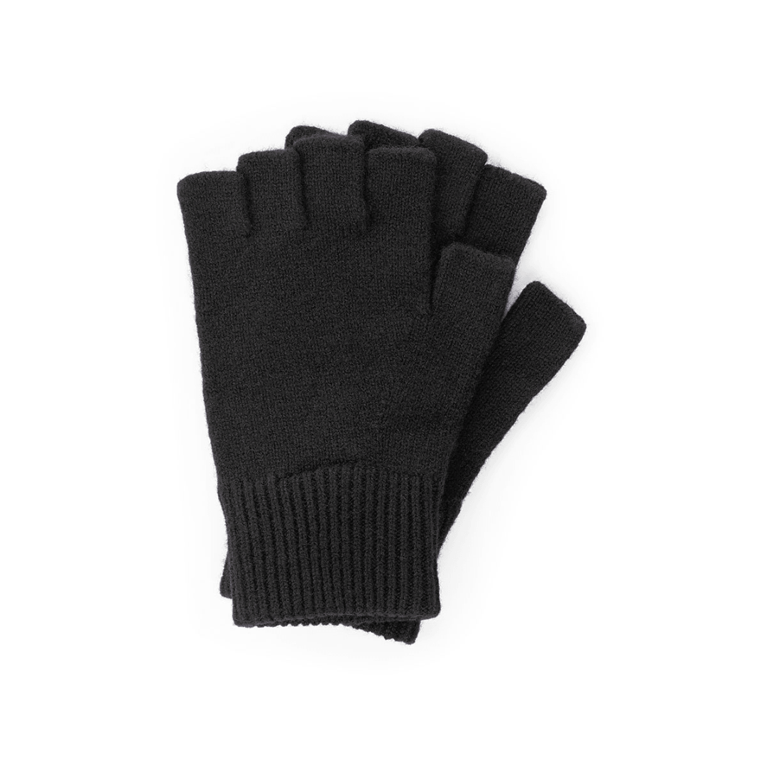 Avenel Benson 100% Australian Wool Fingerless Gloves in blackcolour available at Stewart’s Menswear Mullumbimby.