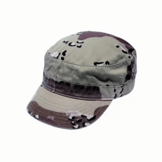 Stewart's Menswear, Mullumbimby. Avenel hats army cap, desert camo. A weathered look castro style cap with a camo print.