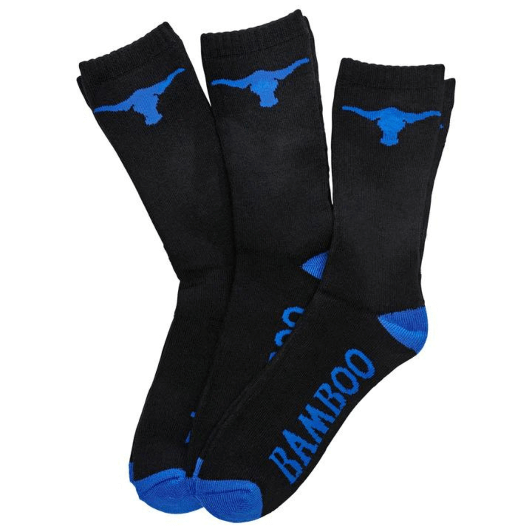Stewarts Menswear Elwood Workwear ELWD Workwear bamboo work socks 3 pack. ELWD Bamboo Work Socks are premium unisex socks designed with your comfort in mind. Made from bamboo, they are breathable, keeping your feet dry and sweat-free throughout the day. They have added terry to the footbed, this is the stuff that makes them like clouds to walk on. Just like the Proclaimers, you too can walk 500 miles in these socks!!