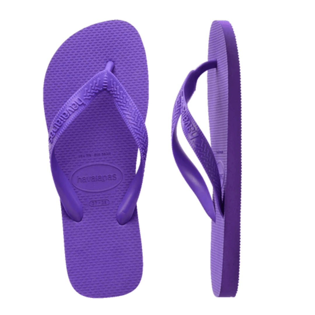 Stewarts Menswear, Mullumbimby. Havaiana top thongs. Colour is purple.