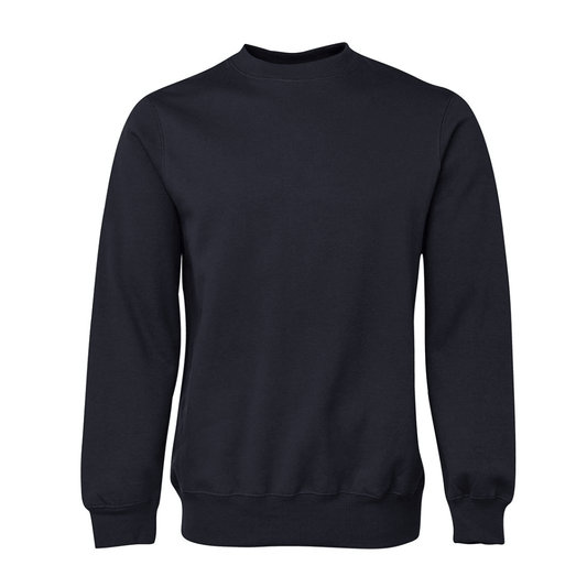 80% cotton JB's Wear Fleecy Sweater in Navy available at Stewart's Menswear Mullumbimby
