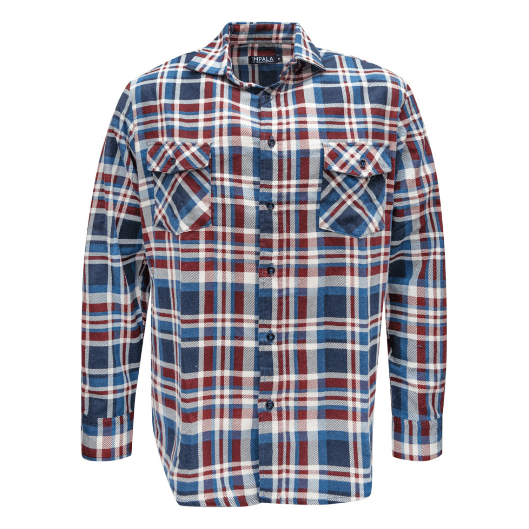 Stewart's Menswear Koala Clothing Impala flannelette shirt - Navy/Burgundy. The Impala Flannelette Shirt by Koala Clothing is a classic flanno designed to keep you warm and comfortable throughout the cooler months. Wear this men's flannelette shirt as a stand alone warm shirt or as an extra layer over a t-shirt or singlet top.