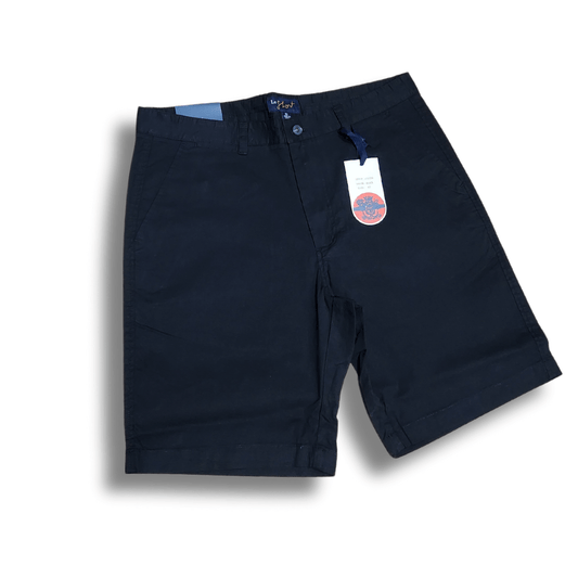 Stewarts Menswear, Mullumbimby. Le Short lightweight stretch cotton shorts. These quality Lightweight Men's Stretch Cotton Shorts are the ideal choice for comfortable and stylish summer wear. Made with a blend of 55% Cotton 41% Nylon and 4% spandex, they offer a comfortable and flexible fit that moves with you throughout the day.  Colour is Black, Front View.