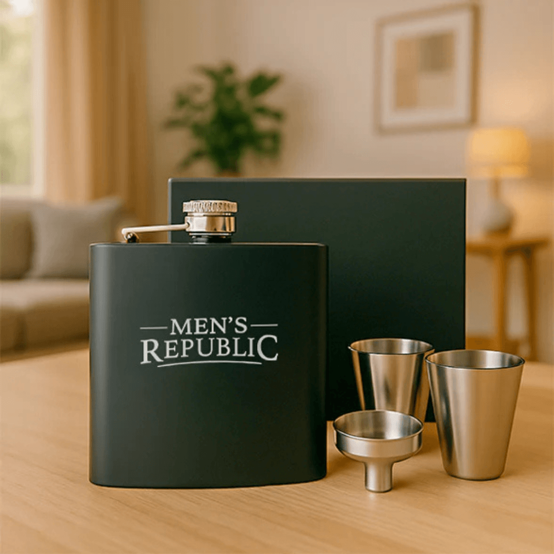 Hip Flask with Funnel/cups