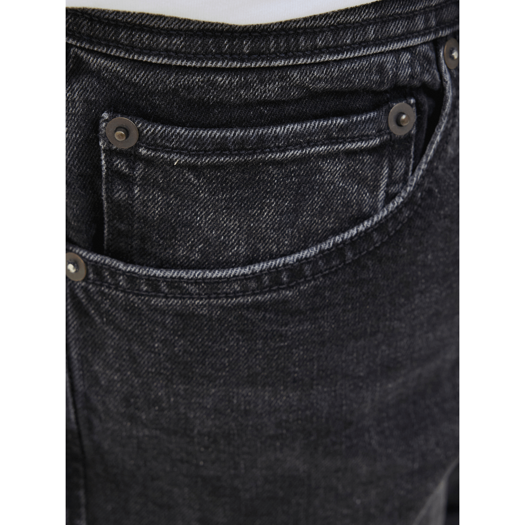 Stewart's Menswear, mullumbimby. Jack & Jones original denim shorts, black. Close view
