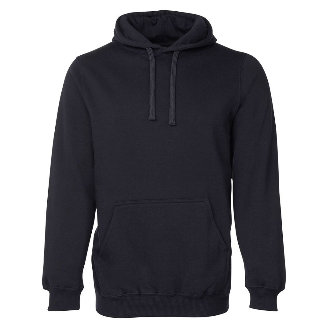 Stewart's Menswear Mullumbimby Fleecy Hoodie. The JB's Wear Fleecy Hoodie is made with quality (80% Cotton 20% Polyester) cotton rich fleece. Soft and Comfortable, durable and longlasting, classic design with handy front pocket for your essentials. Colour is Navy.