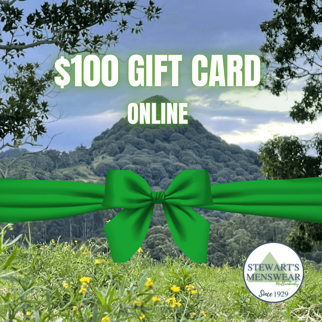 Stewarts Menswear, Mullumbimby online gift card $100