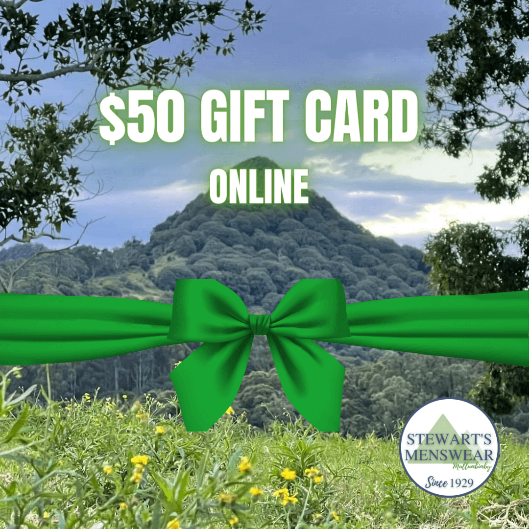 Stewarts Menswear, Mullumbimby online gift card $50