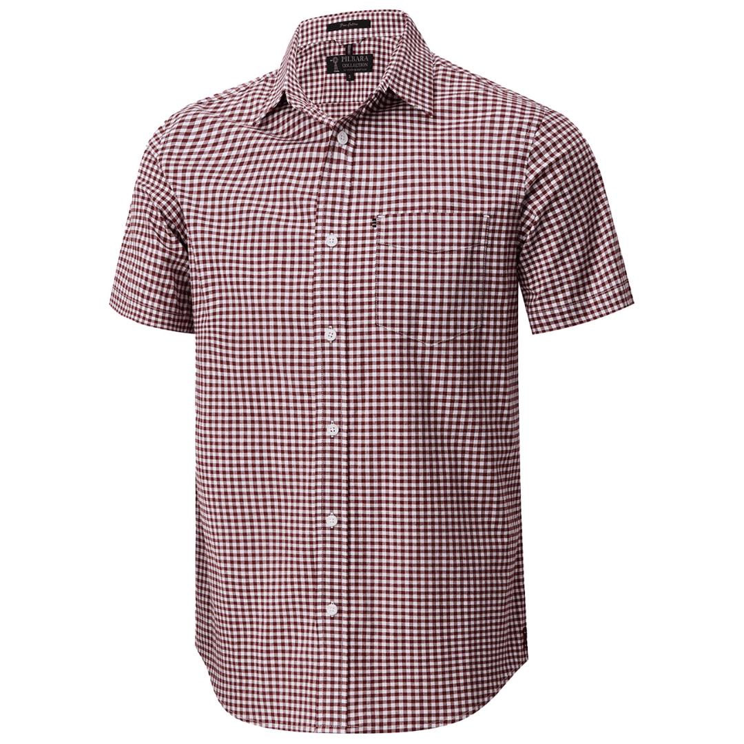 Men's Short Sleeve Gingham Shirt