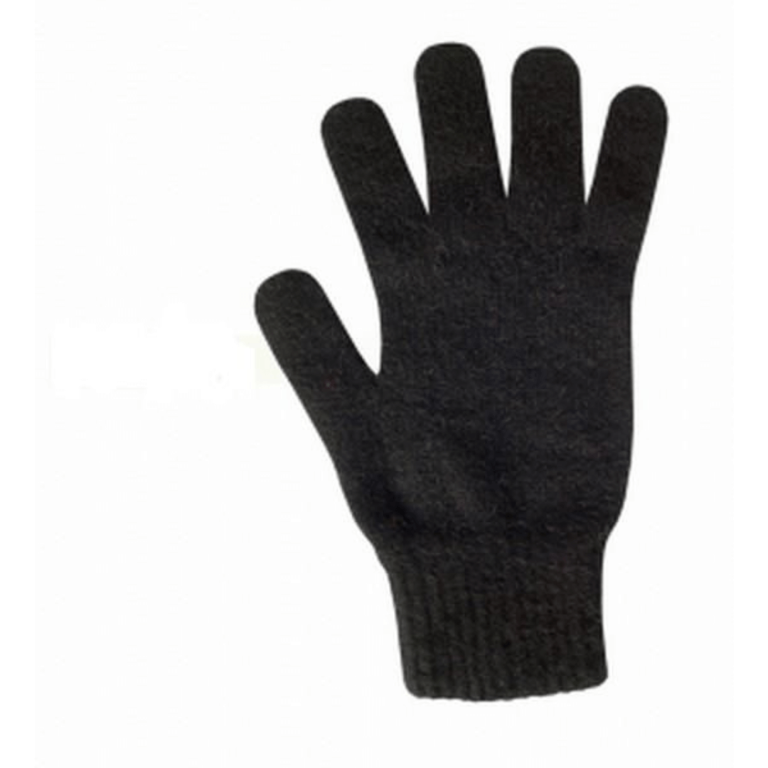 Stewarts Menswear Possum Merino Gloves. Colour is black.