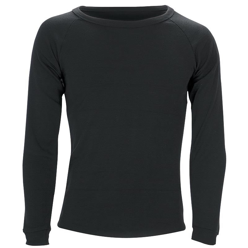 Stewarts Menswear Sherpa unisex long sleeve polypro thermal top - Black. Sherpa's Polypro Thermal tops are made from ultra-soft PCD II polypropylene. Provide outstanding insulation to retain natural body heat for superior warmth. Lightweight and affordable. Quick-dry properties and moisture-wicking capabilities, they're perfect for outdoor activities, winter comfort, or overnight camping.