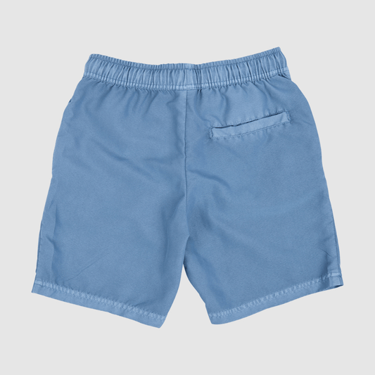 St Goliath Boys Global Swim Short in classic blue, recycled polyester swim shorts available at Stewart's Menswear Mullumbimby.