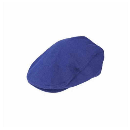 Stewarts Menswear Avenel Hats linen blend flat cap. Colour is NAVY