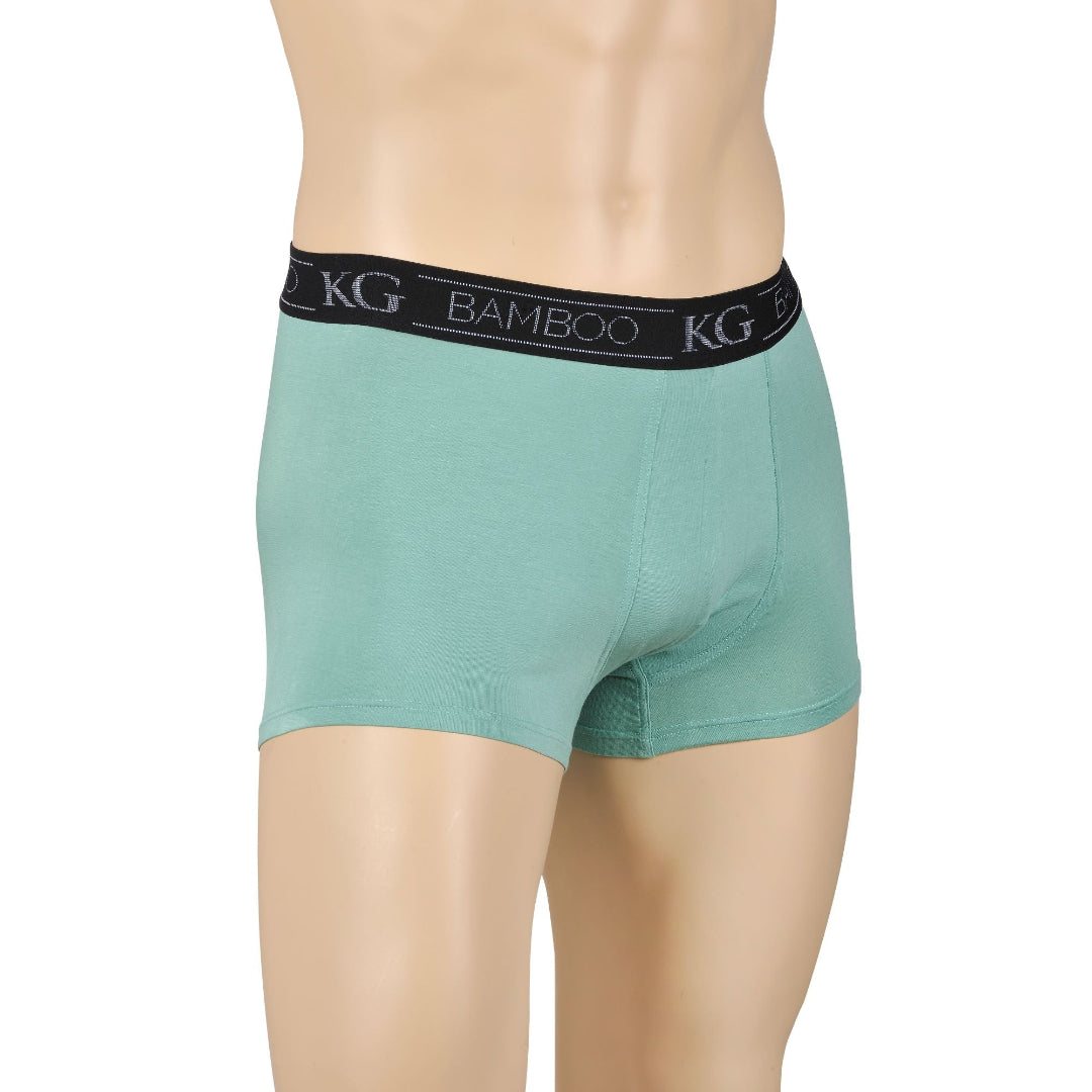 Llght green coloured Kingston Grange bamboo boxer shorts available from Stewart's Menswear Mullumbimby