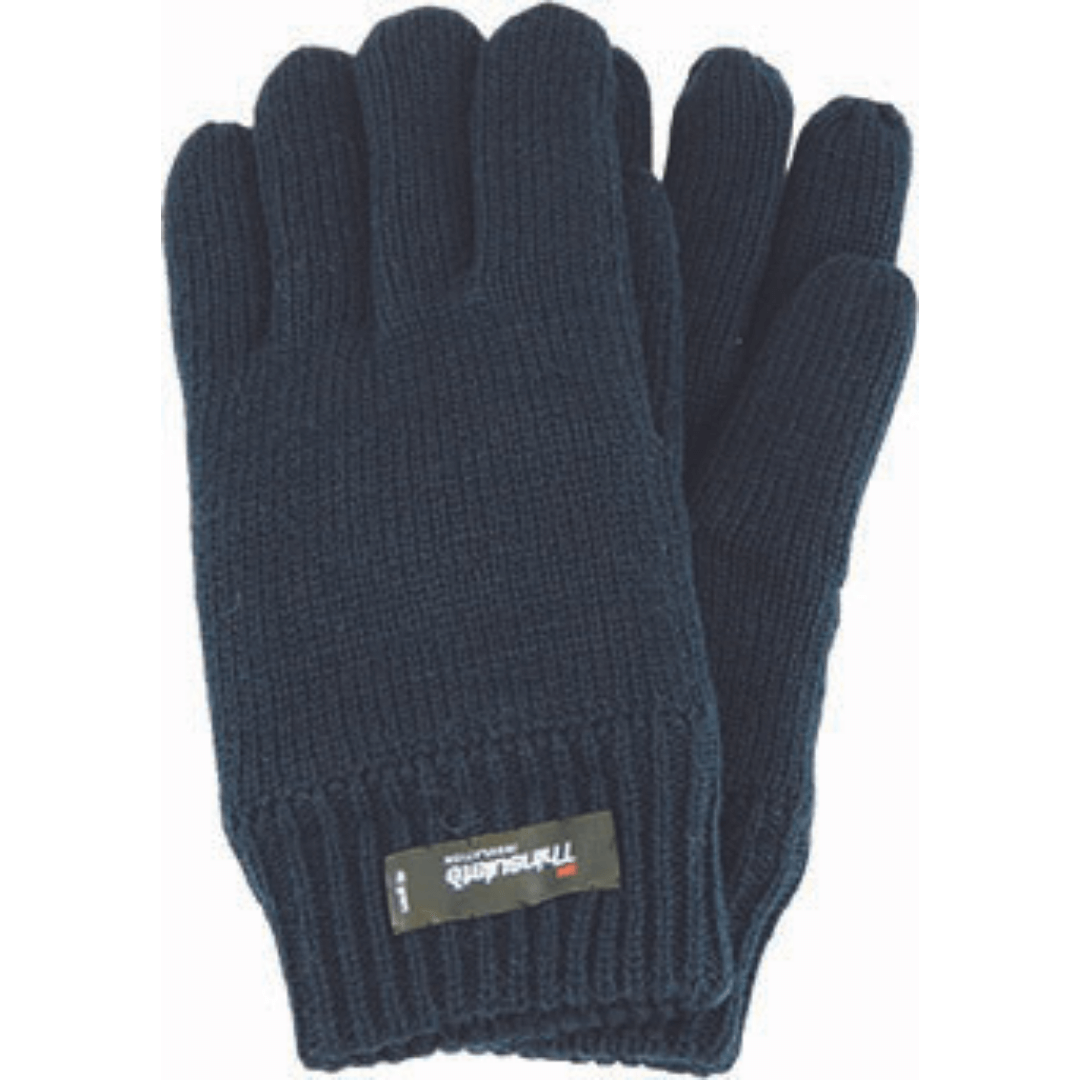 Unisex acrylic gloves with Thinsulate lining for extra warmth. Colour is navy.