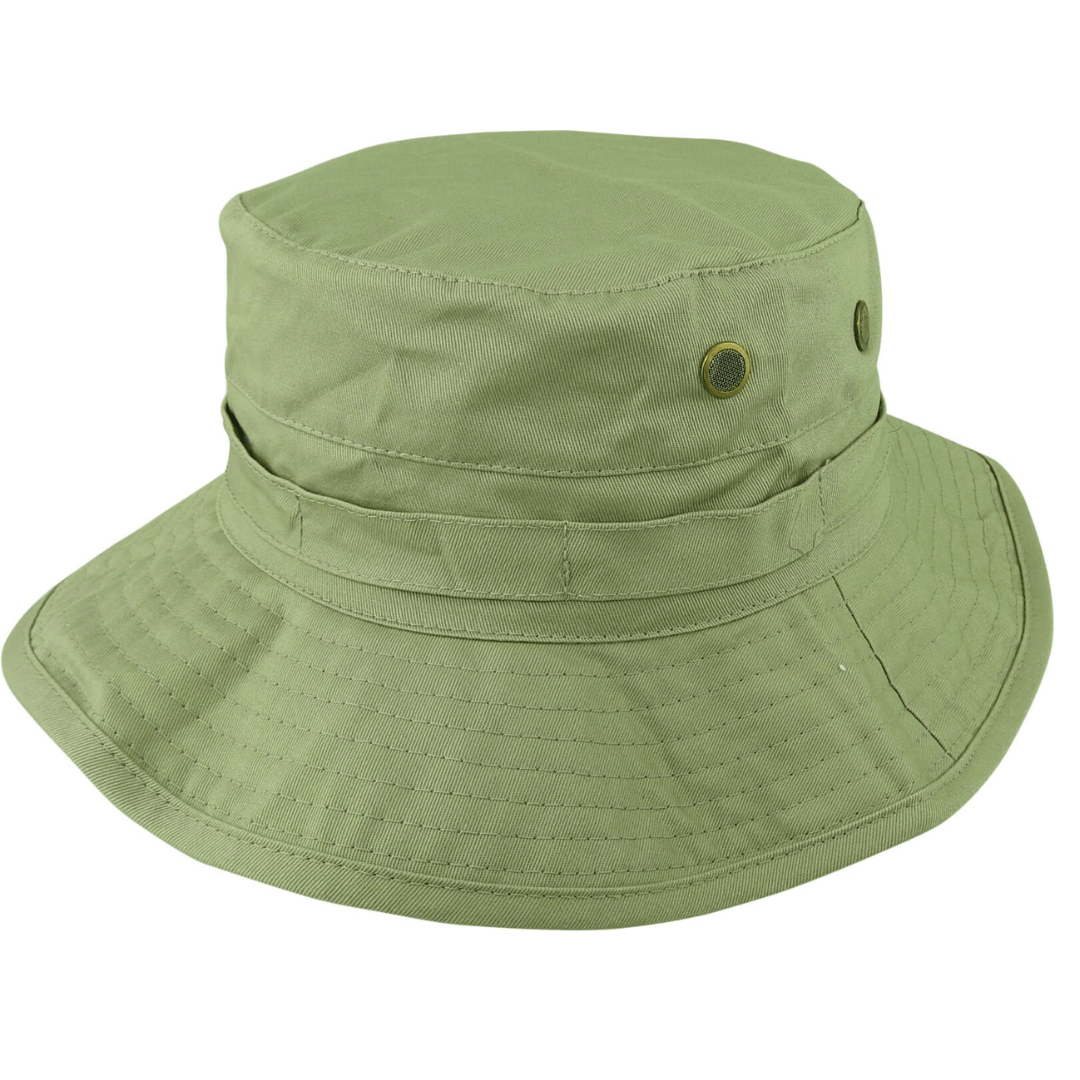Stewarts Menswear Avenel Hats Cotton Bush Hat. A packable, lightweight hat that is extremely durable and comfortable with a classic design that offers great UPF50+ sun protection. Great for outdoor work and outdoor activities such as camping, hiking or fishing. Easily packable which makes is ideal for travelling as well. Colour is Khaki.