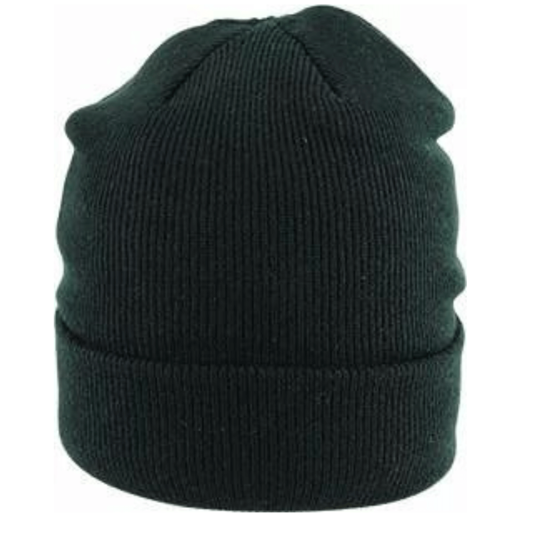Stewart's Menswear Avenel Hats fine acrylic beanie with thinsulate lining - black. This functional Acrylic rib knit beanie has thinsulate lining for extra warmth.  Made from soft acrylic yarn, it features a fine rib knit texture. The added thinsulate lining ensures you will stay warm in the cooler months.  The classic beanie shape provides ample coverage for your ears and forehead.  Available in a range of colours, this fine knit beanie is the ideal accessory for any winter outfit.   One size fits most.