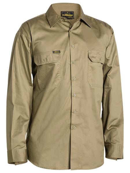 Bisley Cool Lightweight Drill Shirt Long Sleeve