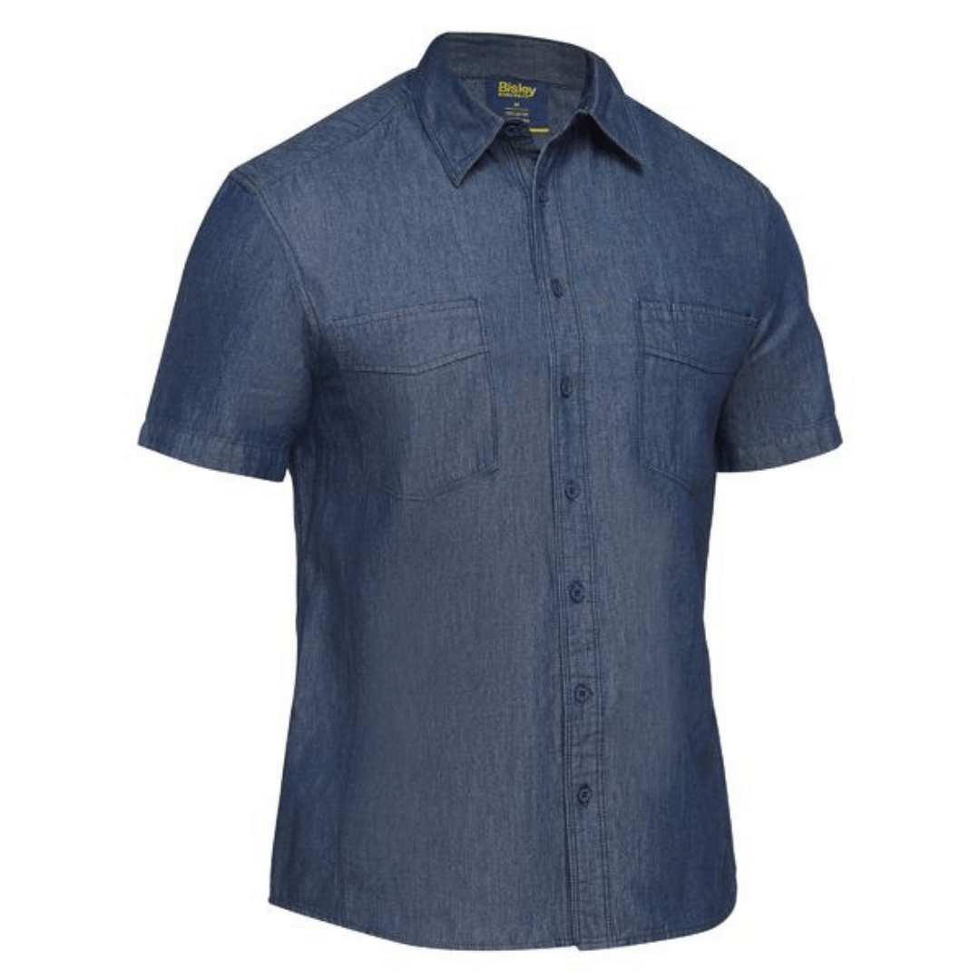 Men's Short Sleeve Denim Shirt