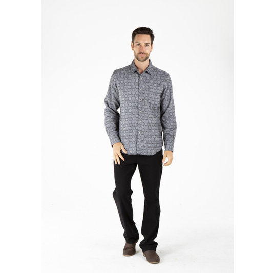 Hemp/Cotton Blend Long Sleeve Bubble Shirt