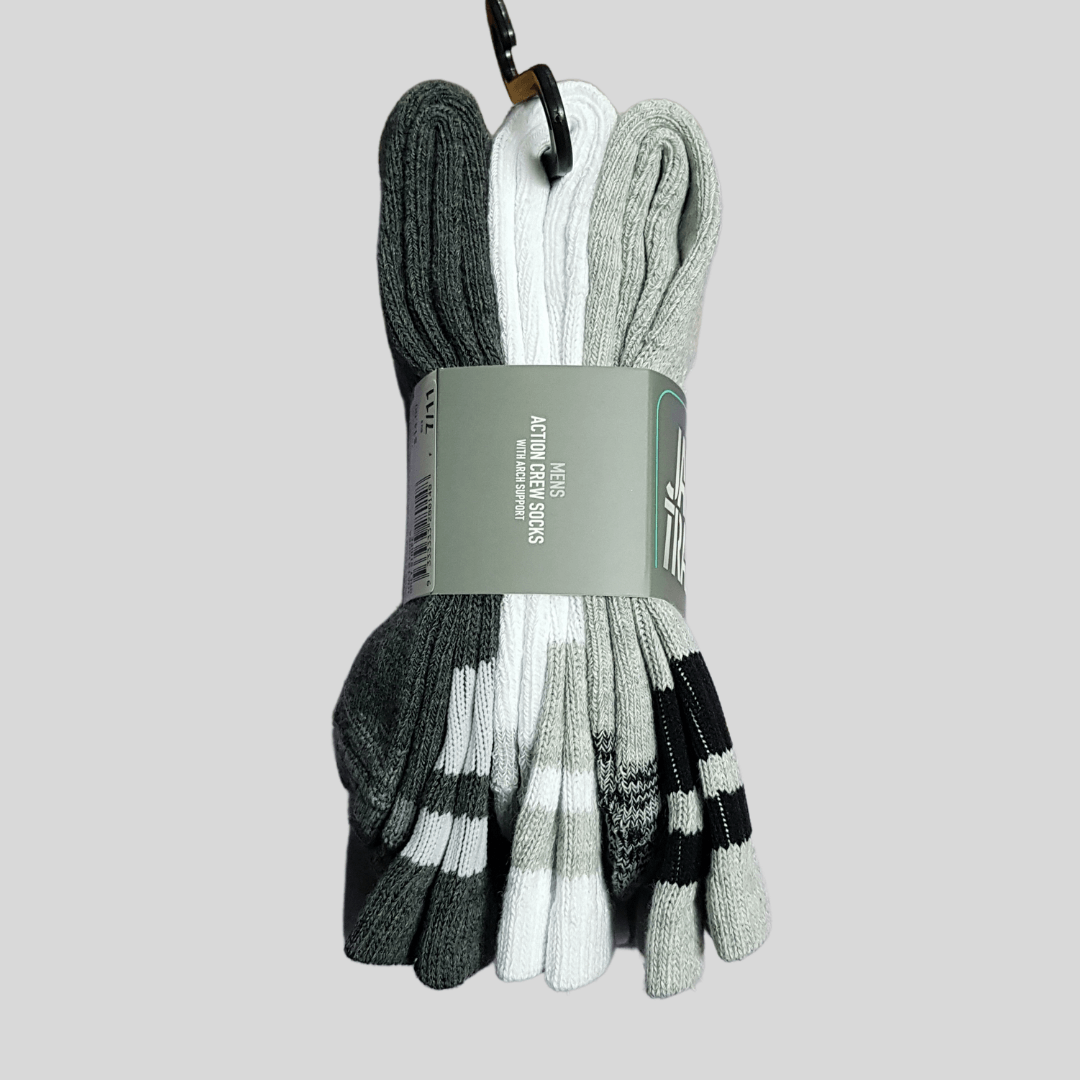Jack of All Trades 3 Pack Cotton Action Crew Sock