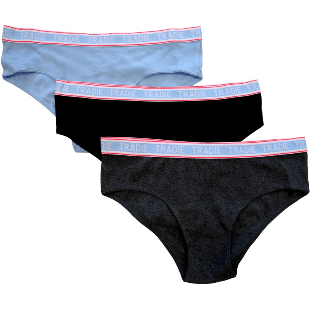 Tradie Lady underwear ~ Ladies Underwear ~ Tradie Lady Rib Boyleg