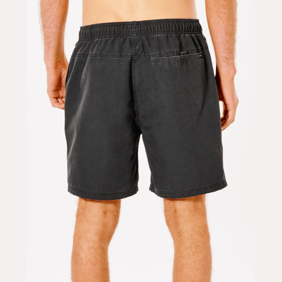 Stewarts Menswear Rip Curl Bondi Volley Short. Back View. Colour is Black.