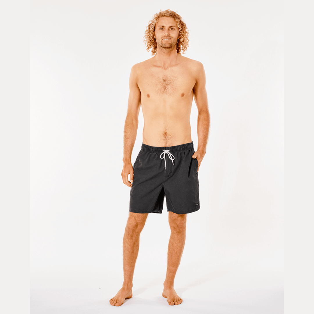 Stewarts Menswear Rip Curl Bondi Volley Short. Photo shows model wearing Rip Curl Bondi Volley Short. Colour is Black