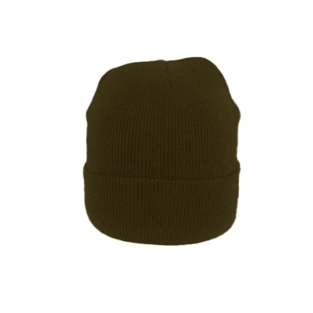 Avenel Arnie Double Knit acrylic beanie in a classic cuffed design available at Stewart’s Menswear Mullumbimby. Colour is Chocolate.