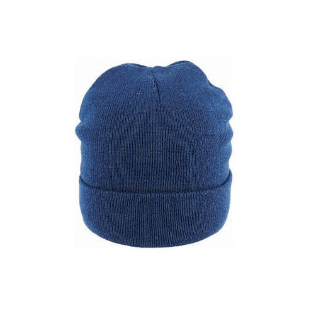 Avenel Arnie Double Knit acrylic beanie in a classic cuffed design available at Stewart’s Menswear Mullumbimby. Colour is Navy