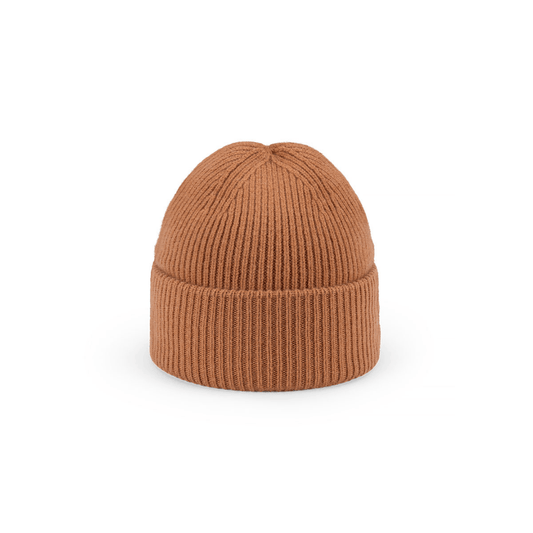 Avenel Hats Sullivan Australian Wool Beanie in caramel available at Stewart’s Menswear Mullumbimby. Ribbed double knit beanie made from 100% Australian wool.