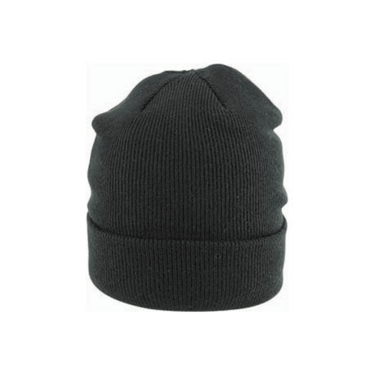 Black coloured Avenel Hats Fine acrylic rib knit beanie with Thinsulate lining available at Stewart’s Menswear Mullumbimby.