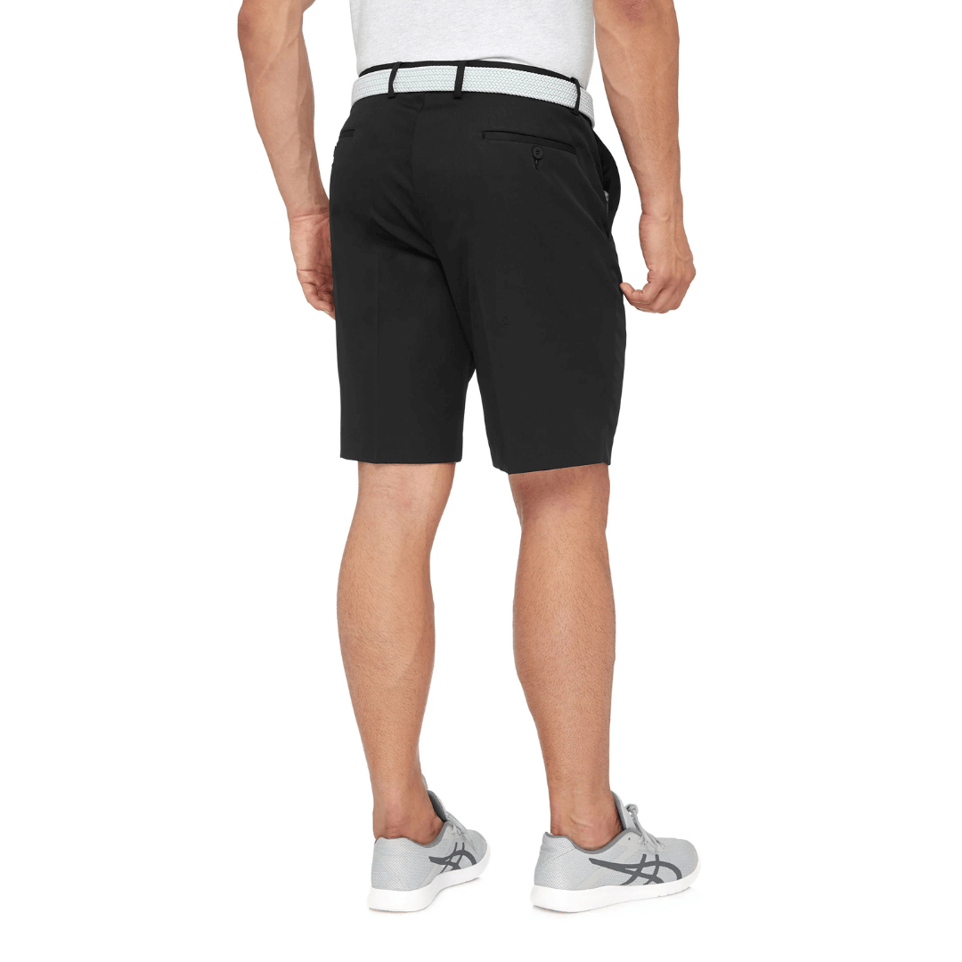 Stewarts Menswear Barwon Proair Shorts. Men's City Club Shorts. Colour is Black. Photo shows model wearing City Club Barwon Proair Shorts back view.