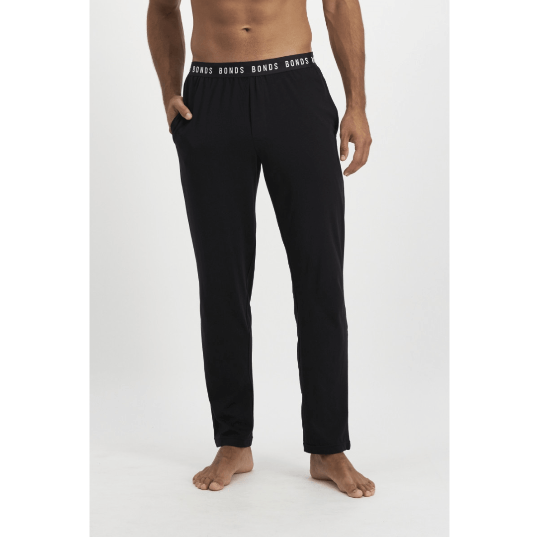 Front view of Bonds Cotton Sleep Pant in a soft cotton and elastane blend, men's sleepwear available at Stewart's Menswear Mullumbimby.