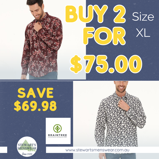 Braintree Hemp long sleeve shirts - 2 for $75 (Save $69.98)