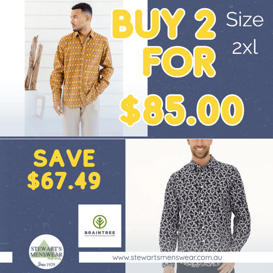Braintree Hemp long sleeve shirts - 2 for $85 (Save $67.49)