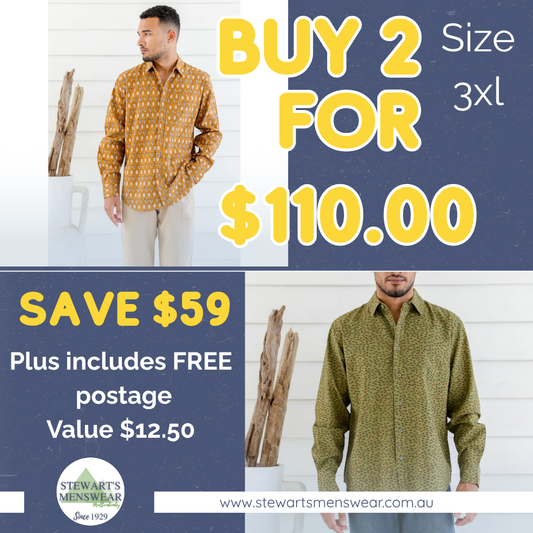 Braintree Hemp long sleeve shirts - 2 for $110 (save $59)