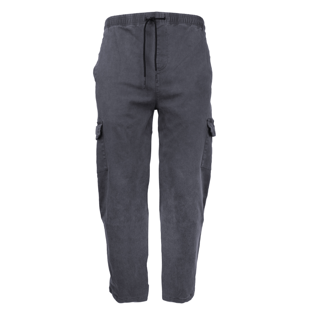 Stewarts Menswear Carve Surf wear. Altas Cargo Pants. Elastic waist with drawcord. Colour is Charcoal.