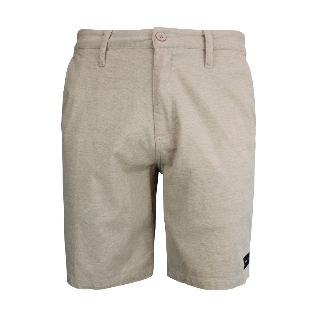 Stewarts Menswear Carve Surfwear Howlite Walkshort.Made from a cotton/polyester/elastane blend fabric, these walk shorts are a regular fit with a flat front design.  The shorts have 2 side angled pockets with contrast printed pocket lining plus a back welt pocket so there is plenty of room for storing your everyday essentials. Colour is Stone.