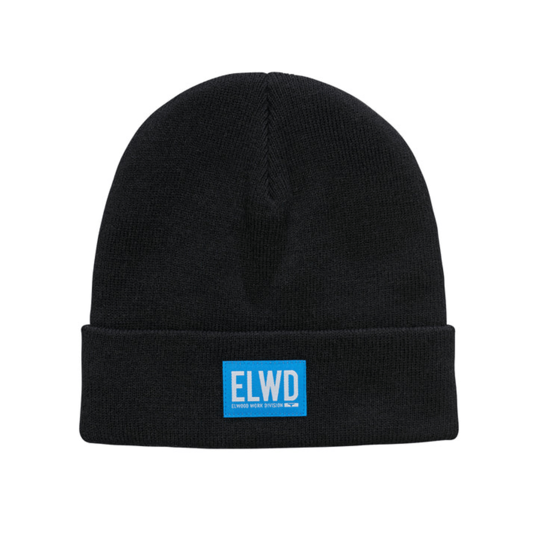 Stewarts Menswear Elwood Workwear ELWD workwear original beanie. ELWD Workwear Original Beanie, your go to to keep warm on those frosty winter days. Designed with your comfort in mind, this Elwood workwear beanie is a must-have for anyone in need of extra warmth for their noggin. We've got you covered, quite literally, with this incredible beanie that offers functionality at a fantastic price! Colour is Black.