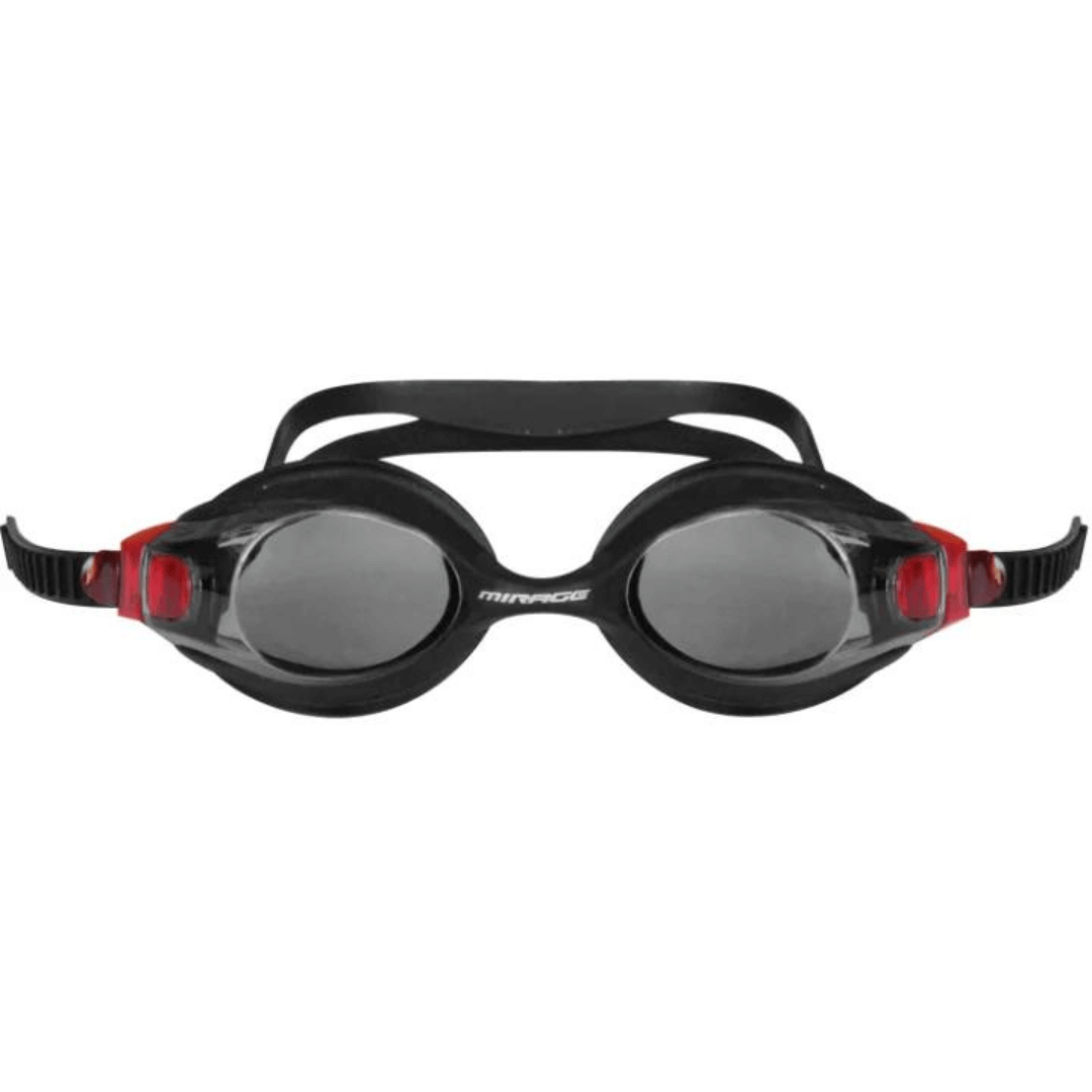 Stewarts Menswear Flow adult swim goggles. Black. Flow Adult swim goggles available in Black or Silver with clear lens. All Silicone fixed bridge style and 100% UV and anti-fog treated. Ideal for open water and pool swim sessions. Comes with hard case and bonus silicone earplugs 