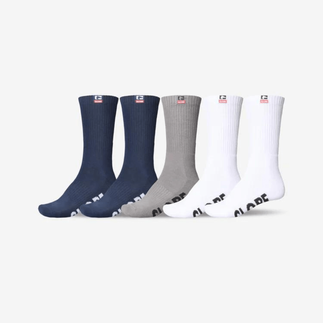 Globe 5 Pack Crew Sock