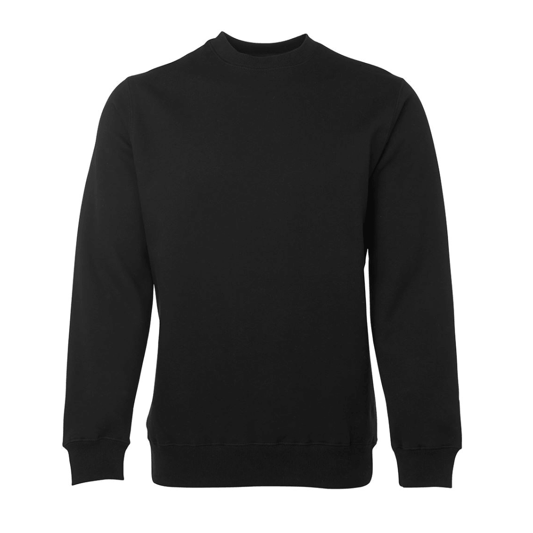 80% cotton JB's Wear Fleecy Sweater in Black available at Stewart's Menswear Mullumbimby
