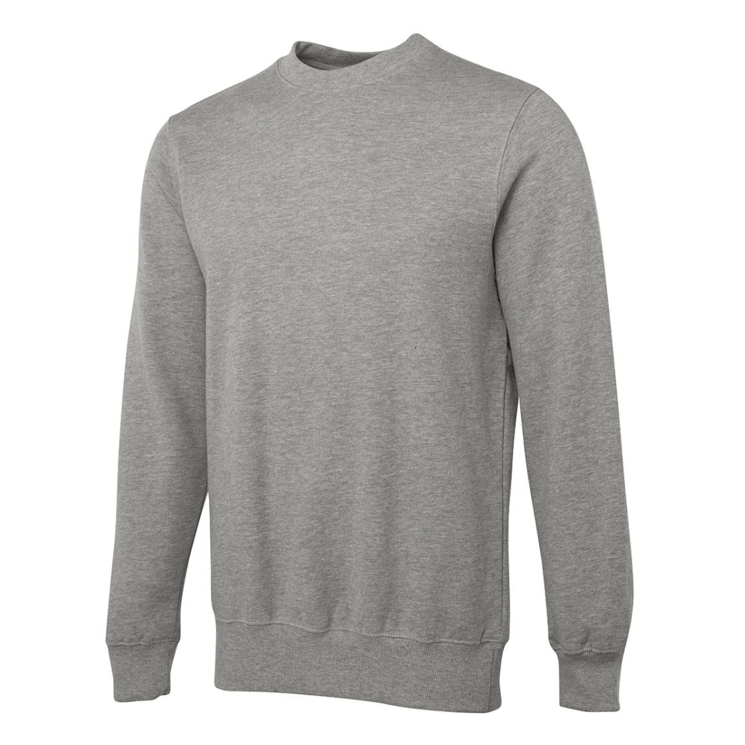 80% cotton JB's Wear Fleecy Sweater in Grey Marle available at Stewart's Menswear Mullumbimby