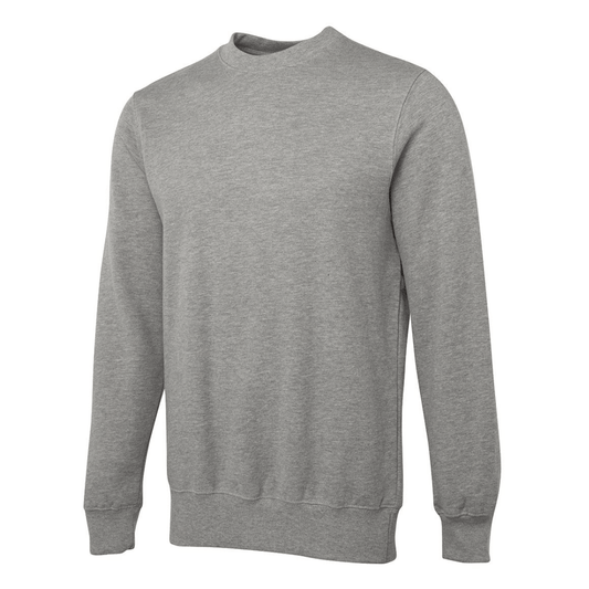 80% cotton JB's Wear Fleecy Sweater in Grey Marle available at Stewart's Menswear Mullumbimby