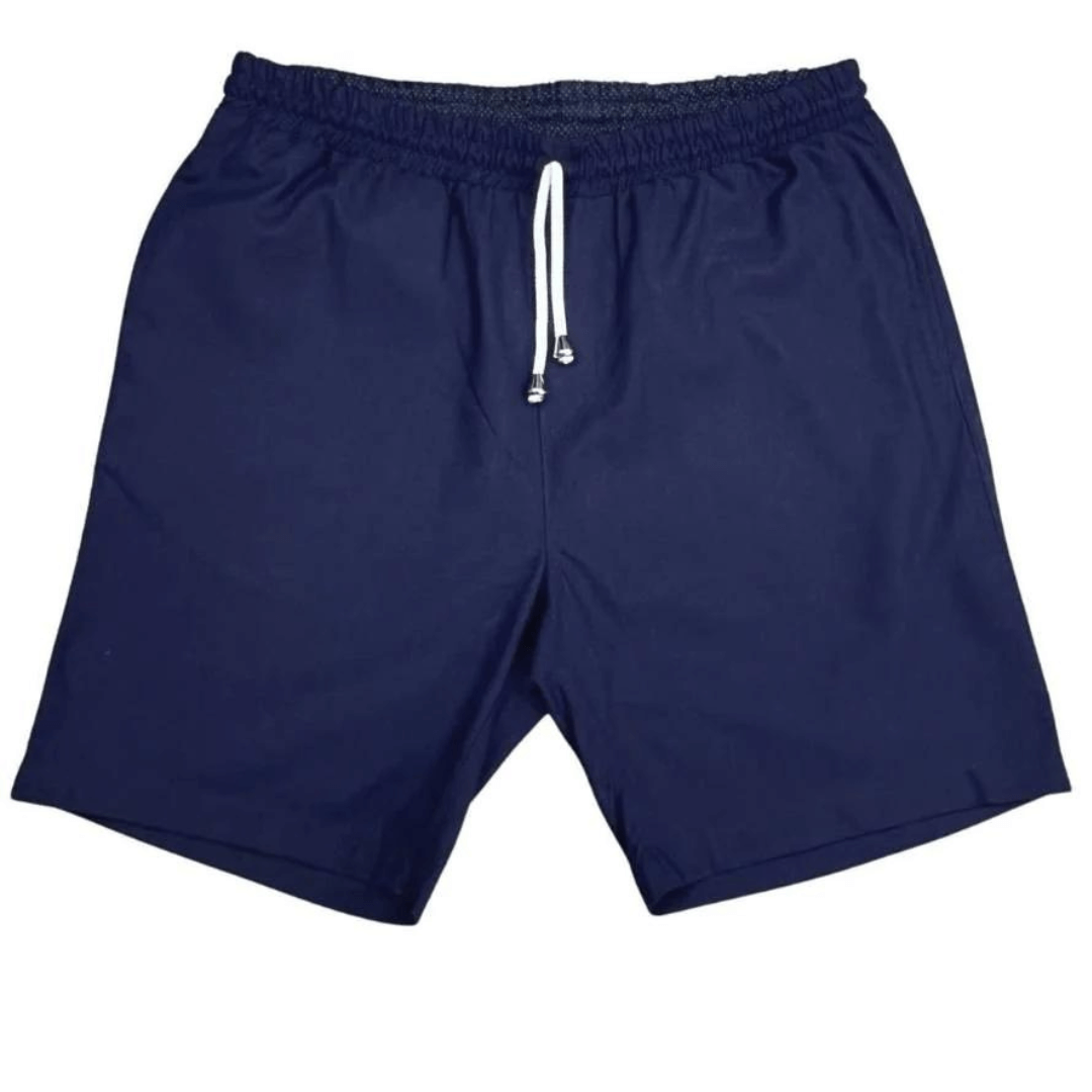Stewarts Menswear Jimmy Stuart Australian Made Bahamas Cotton Linen Shorts.Jimmy Stuart Bahamas Cotton/Linen Shorts are Australian-made unisex shorts, designed to be your go-to choice for all-day comfort. Pair the Bahamas cotton/linen shorts with a casual t-shirt, polo or button through shirt. Experience the difference of Australian-made quality. Colour is navy