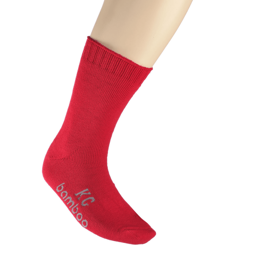Stewart's Menswear, Mullumbimby. Kingston Grange bamboo work socks. Red.