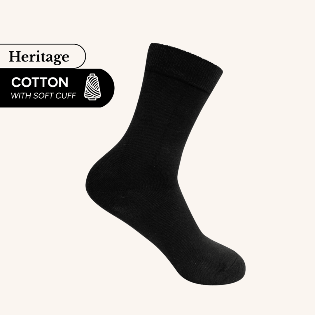 Lafitte Heritage Collection cotton socks with soft cuff, made in Australia, available at Stewart's Menswear Mullumbimby.