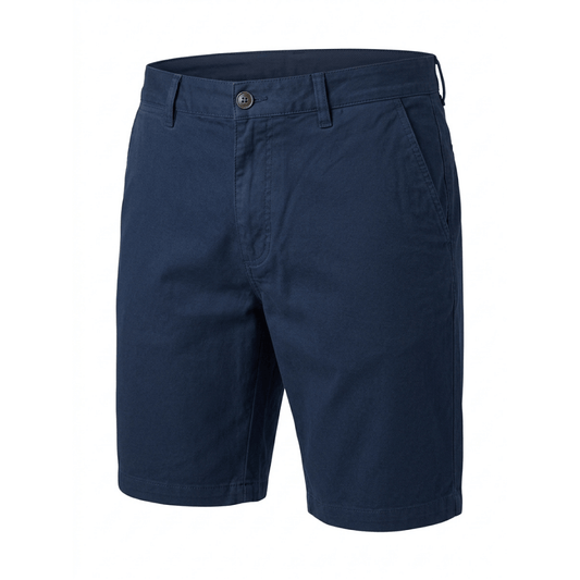 Le Short Cotton Stretch Short in navy, men's stretch chino shorts available at Stewart's Menswear Mullumbimby.
