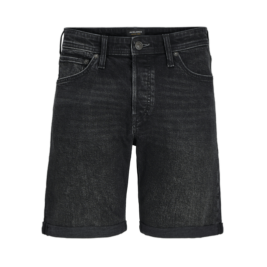Stewart's Menswear, mullumbimby. Jack & Jones original denim shorts, black. Front View